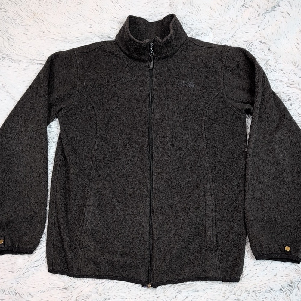The North Face Jacket Boys XL‎ Black Fleece Gorpcore Athletic Pockets Zip Up